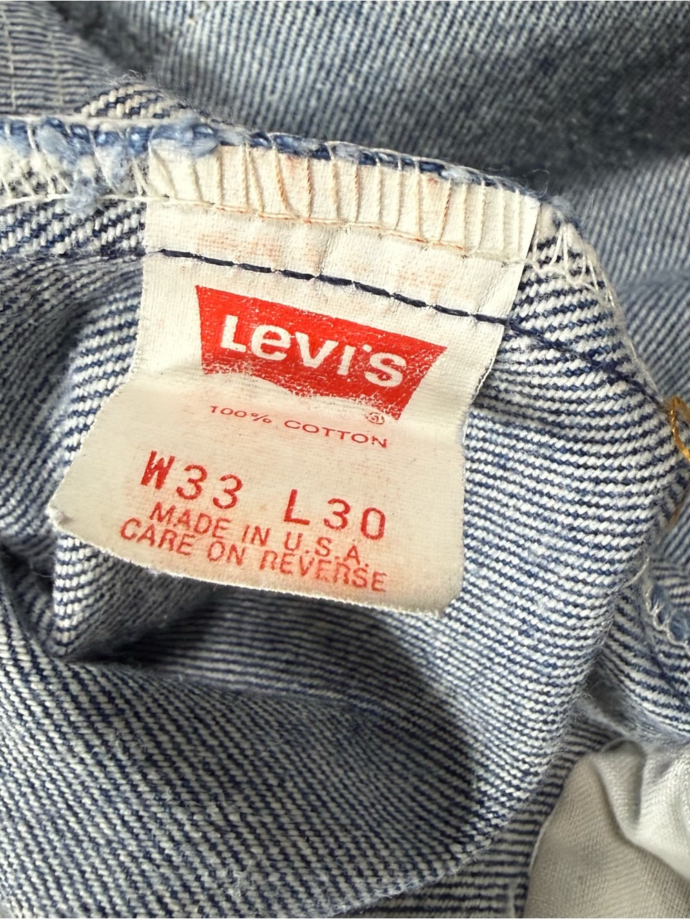Vintage 1989 Levi’s 517 Jeans 33x30 Made USA Bootcut Red Tab Denim 80s - Picture 3 of 8